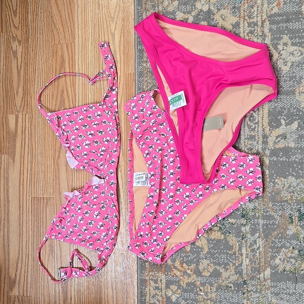 J Crew 2 piece bathing suit.